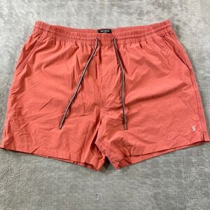 Todd Snyder Swim Shorts‎ Mens XL Orange Elastic Waist Drawstring Pockets Lined